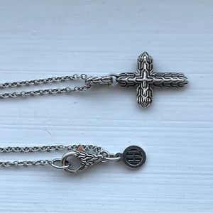 John Hardy Sterling Silver Cross Pendant Necklace